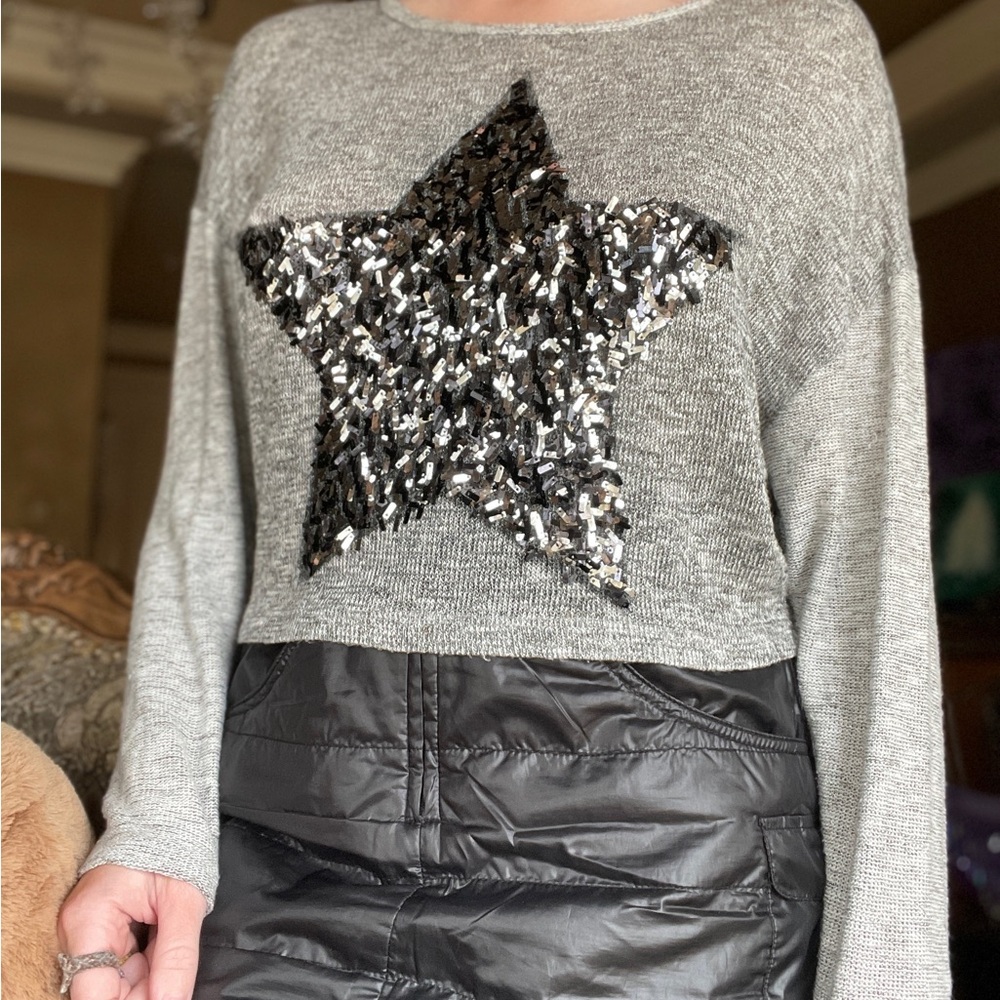 Metallic Silver Blouse - Picture 5 of 6